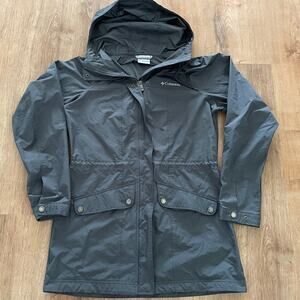 Women's Columbia Lightweight Hooded Windbreaker Gray size S